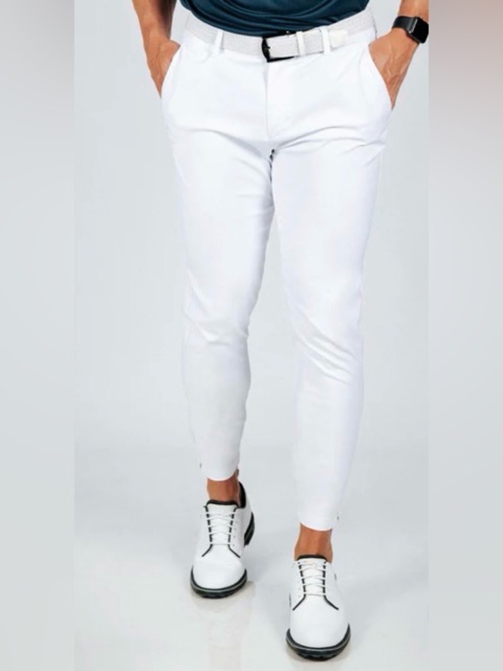Primo Mens White Golf Performance Jogger Size 28 Regular